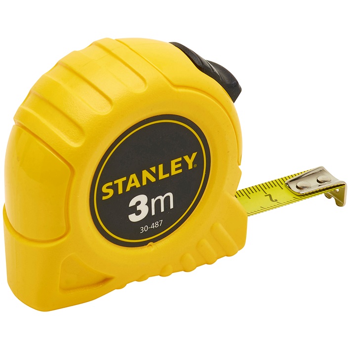 Stanley 30-487 Standaard rolbandmaat 3 meter, tape 12,7 mm