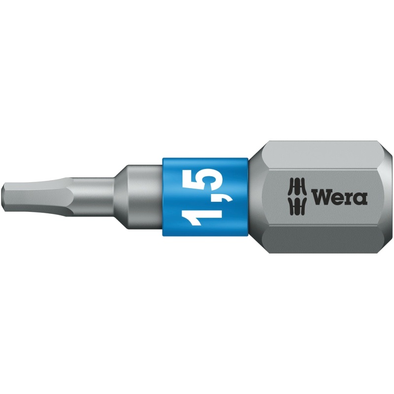 Wera 840/1 BTZ 1,5 Bit series 1, BiTorsion, Inbus Hex-Plus, 25 mm long, size 1,5 mm