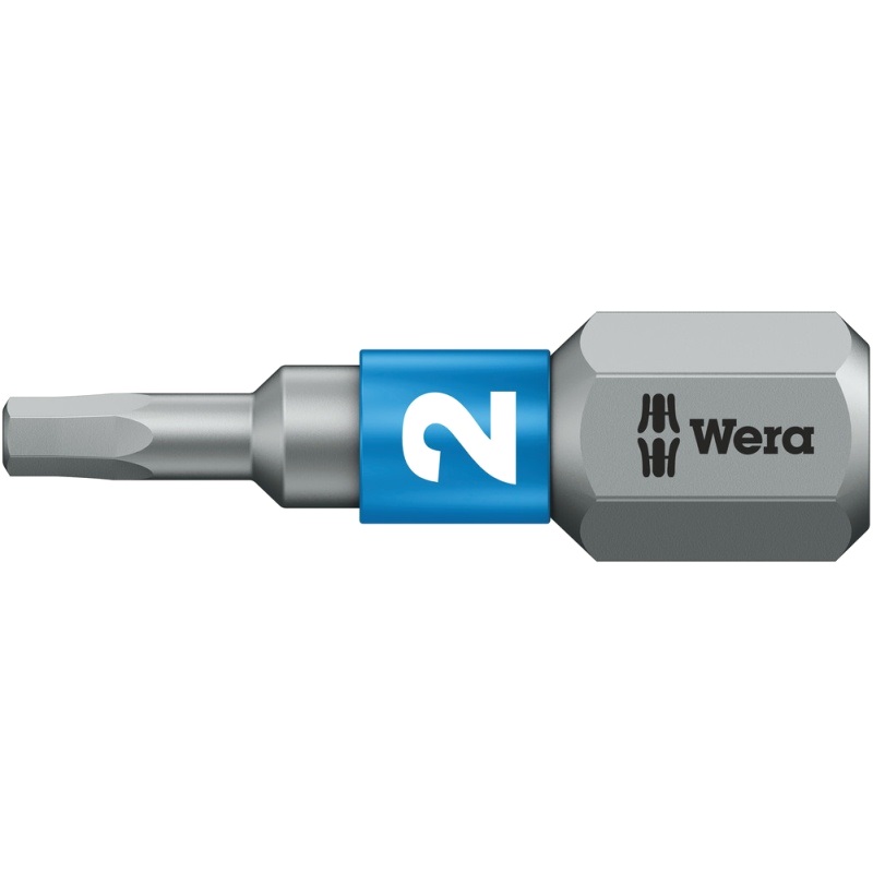 Wera 840/1 BTZ 2 Bit series 1, BiTorsion, Inbus Hex-Plus, 25 mm long, size 2 mm