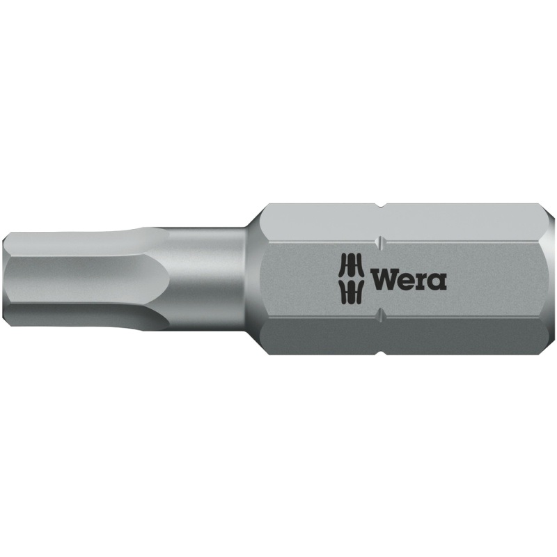 Wera 840/1 Z BO 2x25 Bit serie 1 Hex-Plus Inbus met boring, 2 mm