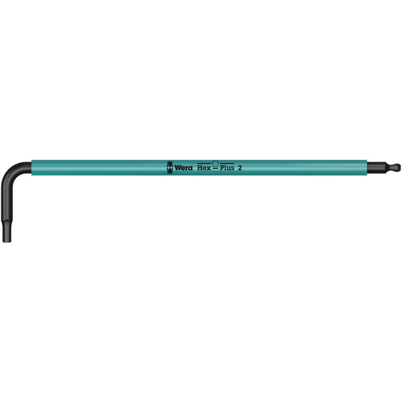 Wera 950 SPKL MC 2x101 Stiftsleutel Inbus Hex-Plus met kogel 2 mm Groen